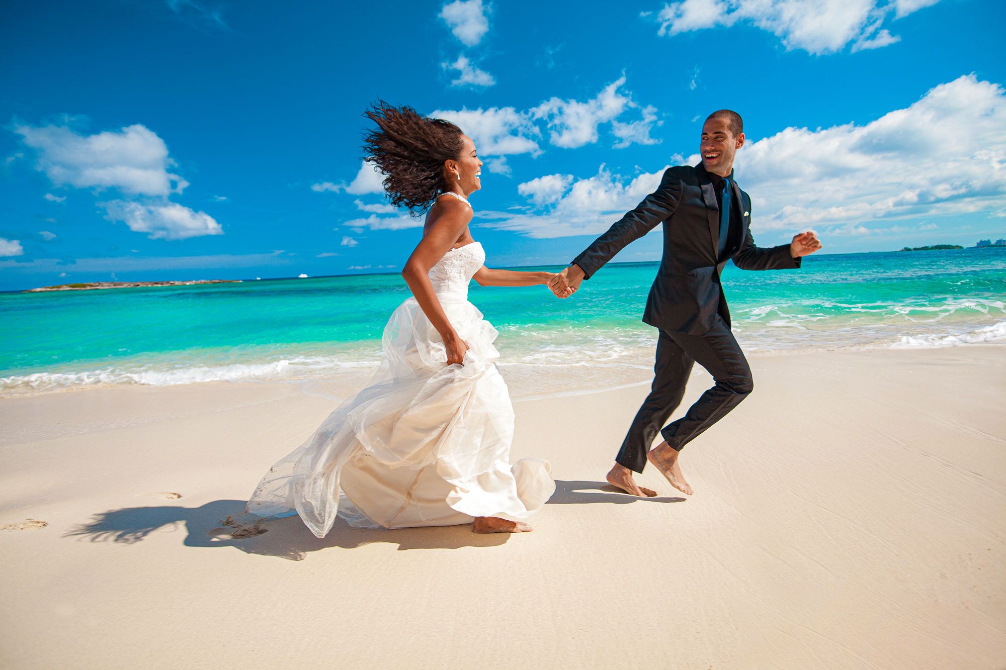 Sandals Royal Bahamian Wedding Couple Beach