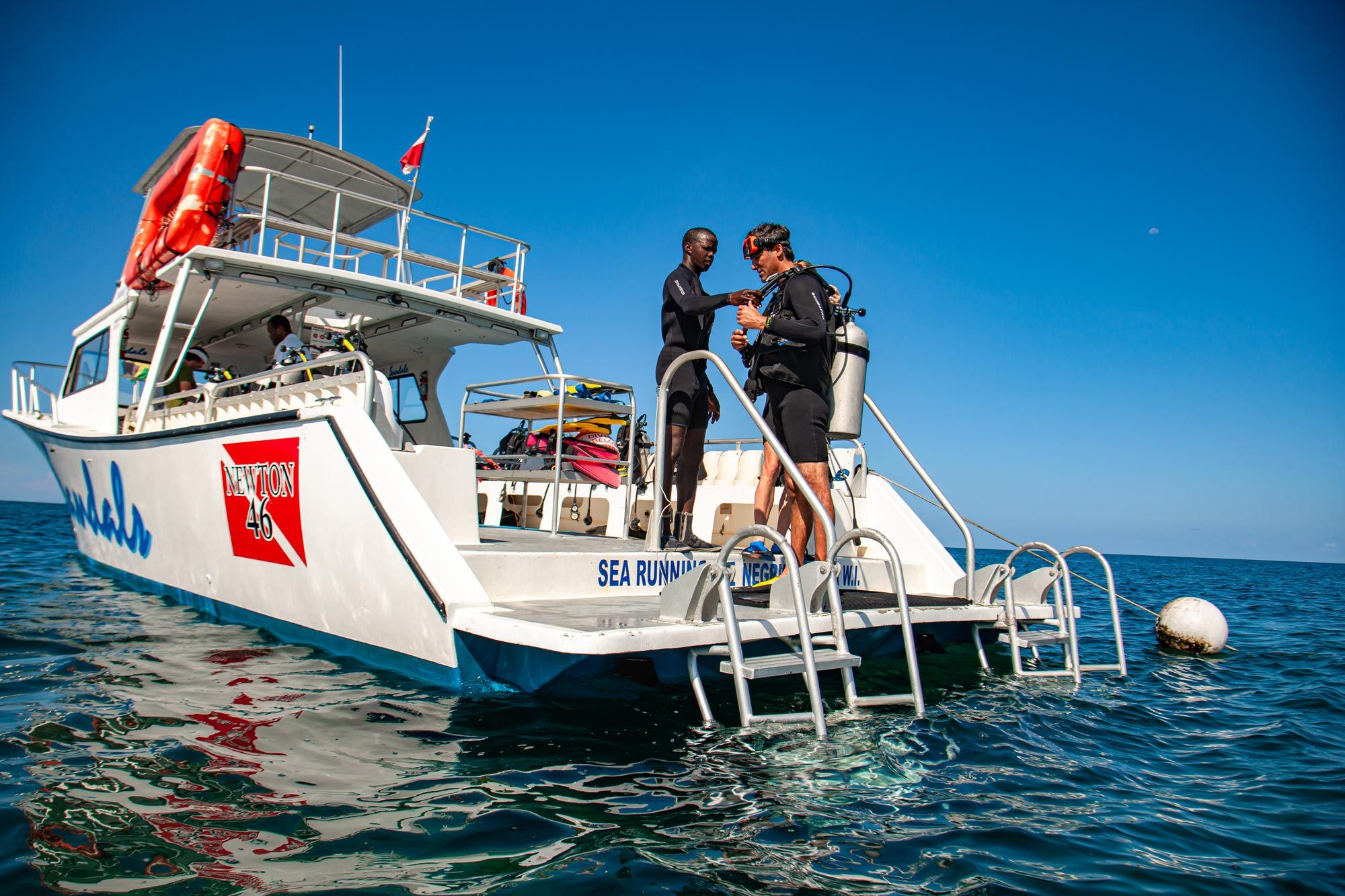 Scuba Diving Couple Sandals Negril Jamaica