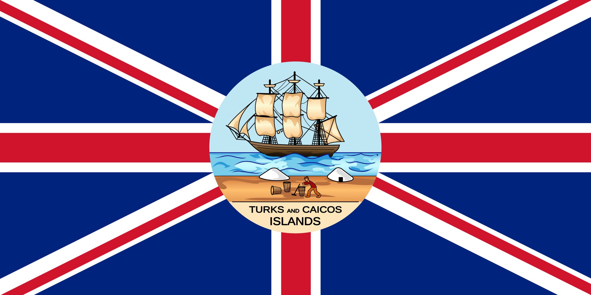 Turks Caicos Islands Old Flag