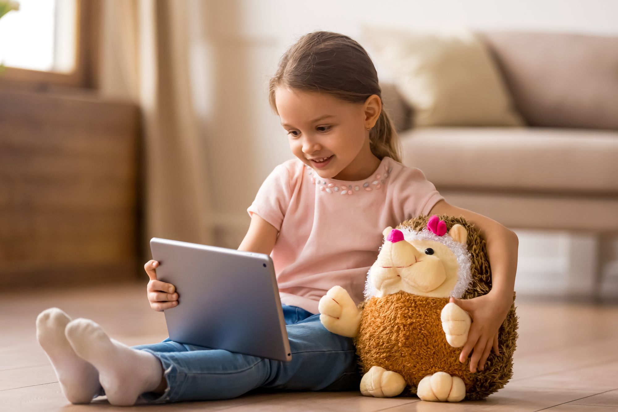 Kid Watching Tablet Screen Time