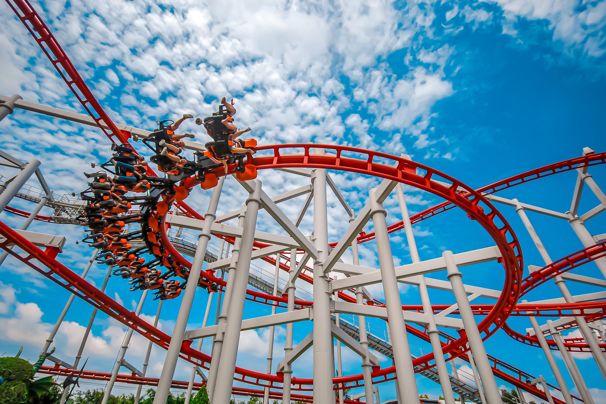 Amusement Park Roller Coaster