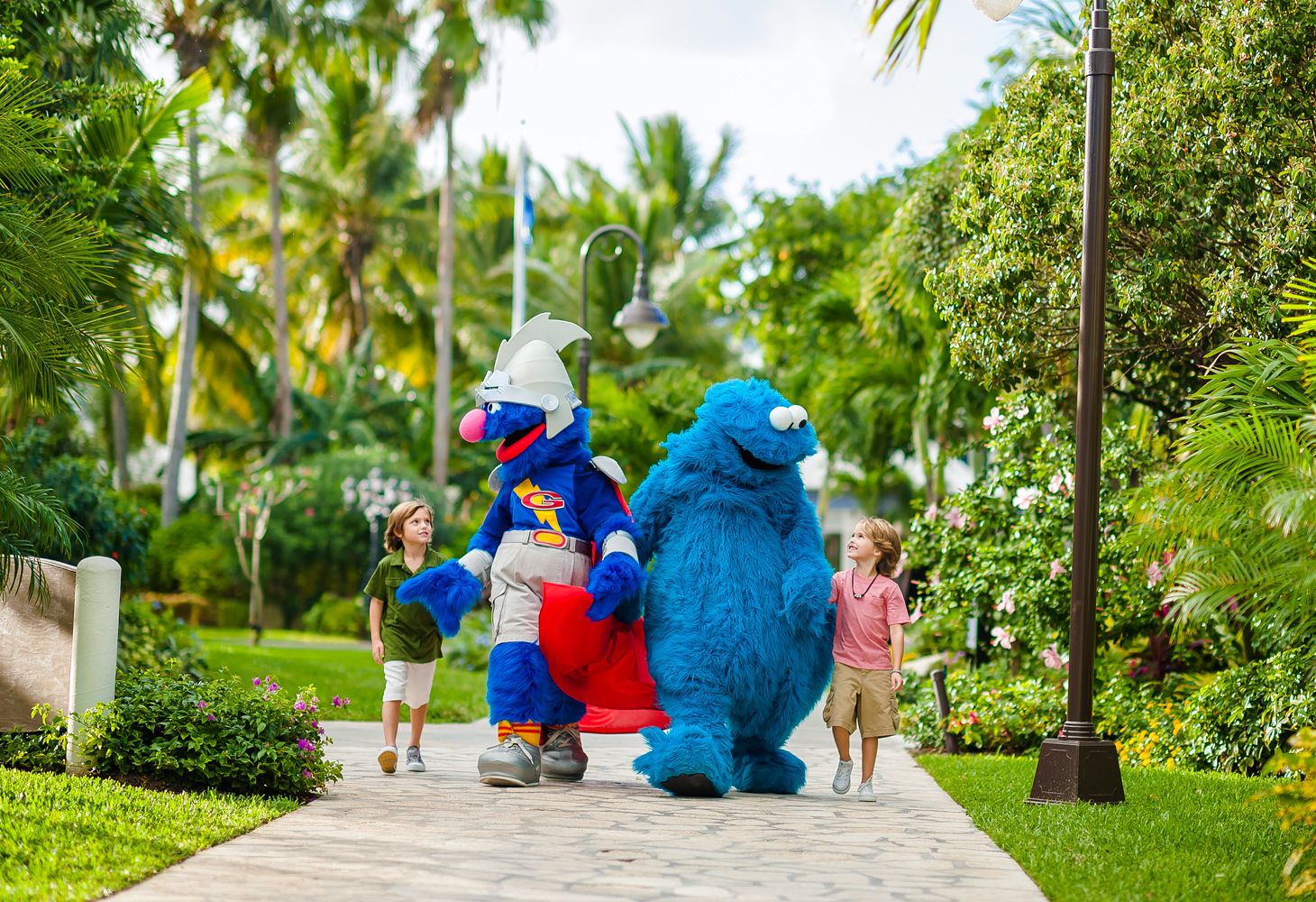 Sesame Street characters at Beaches Resorts