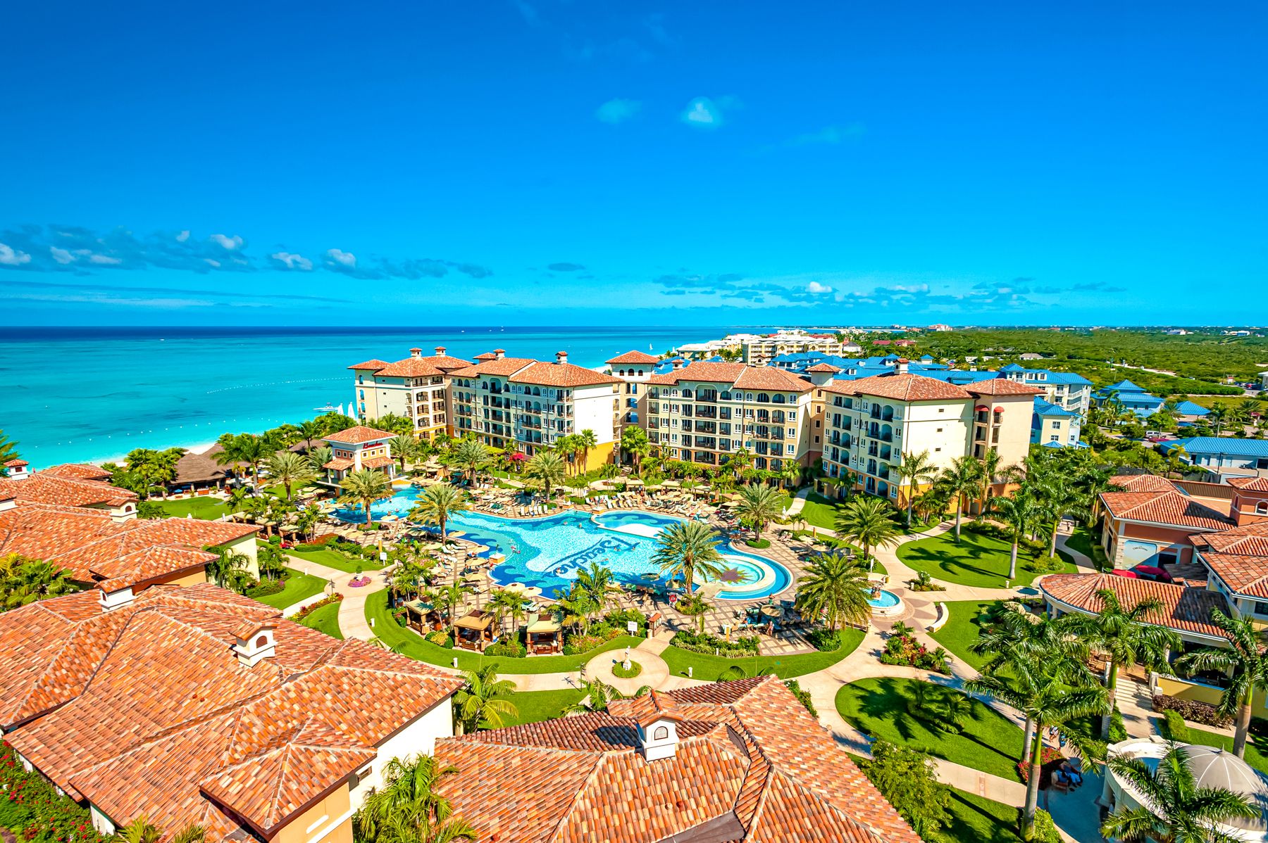 Beaches Turks Caicos Aerial