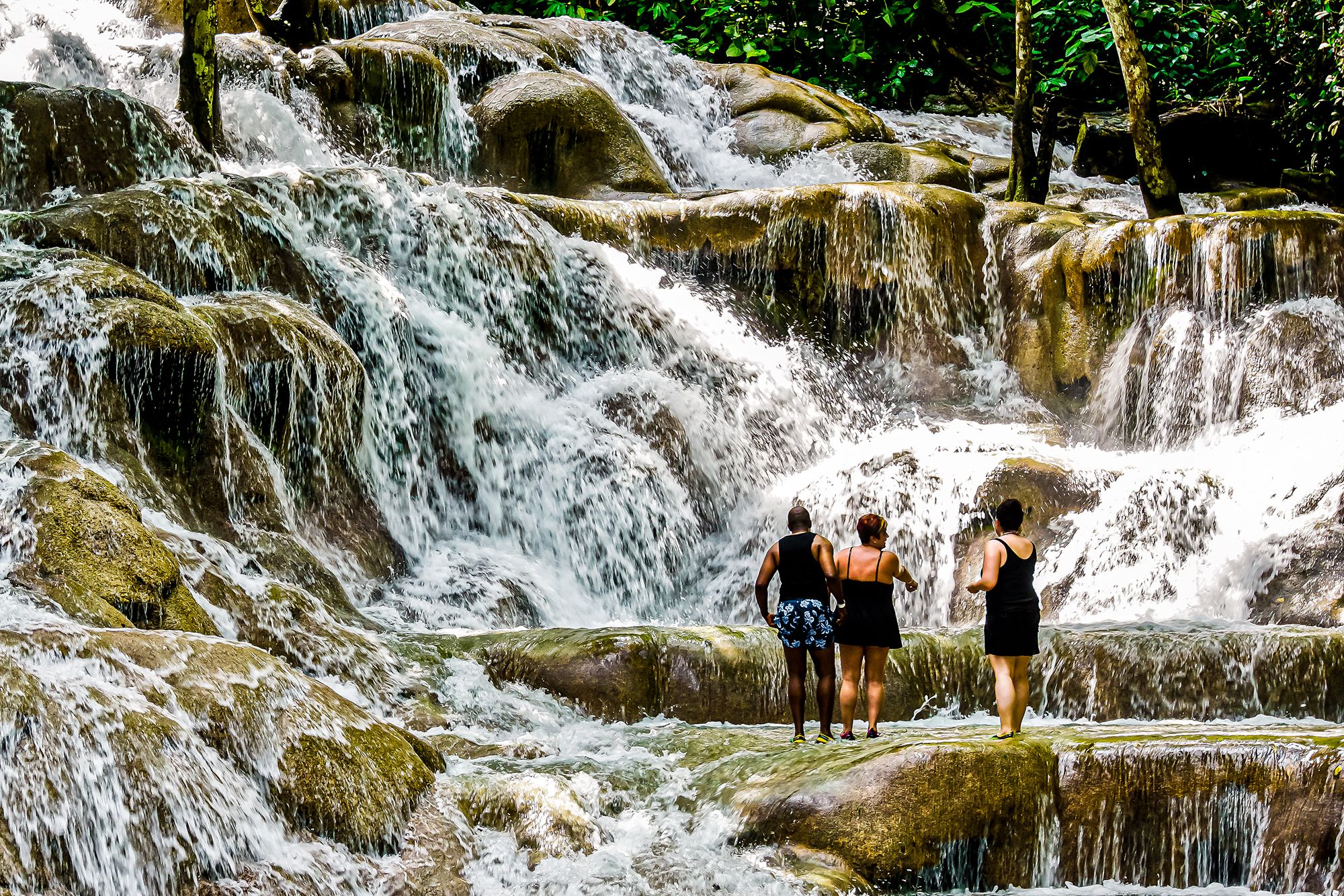 Dunns River Falls Ocho Rios Jamaica Tourists