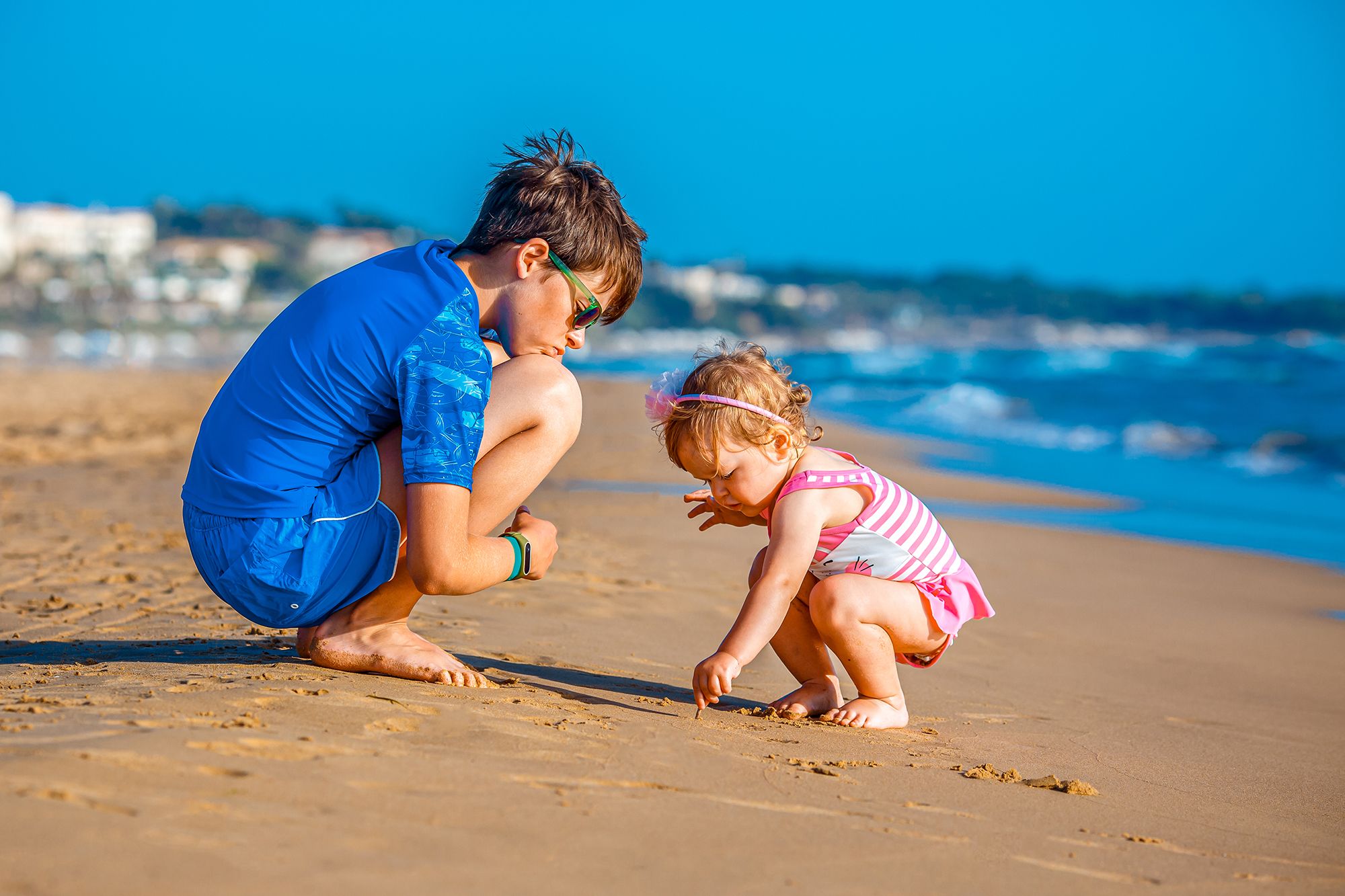 Baby Beach Games Sand Writing