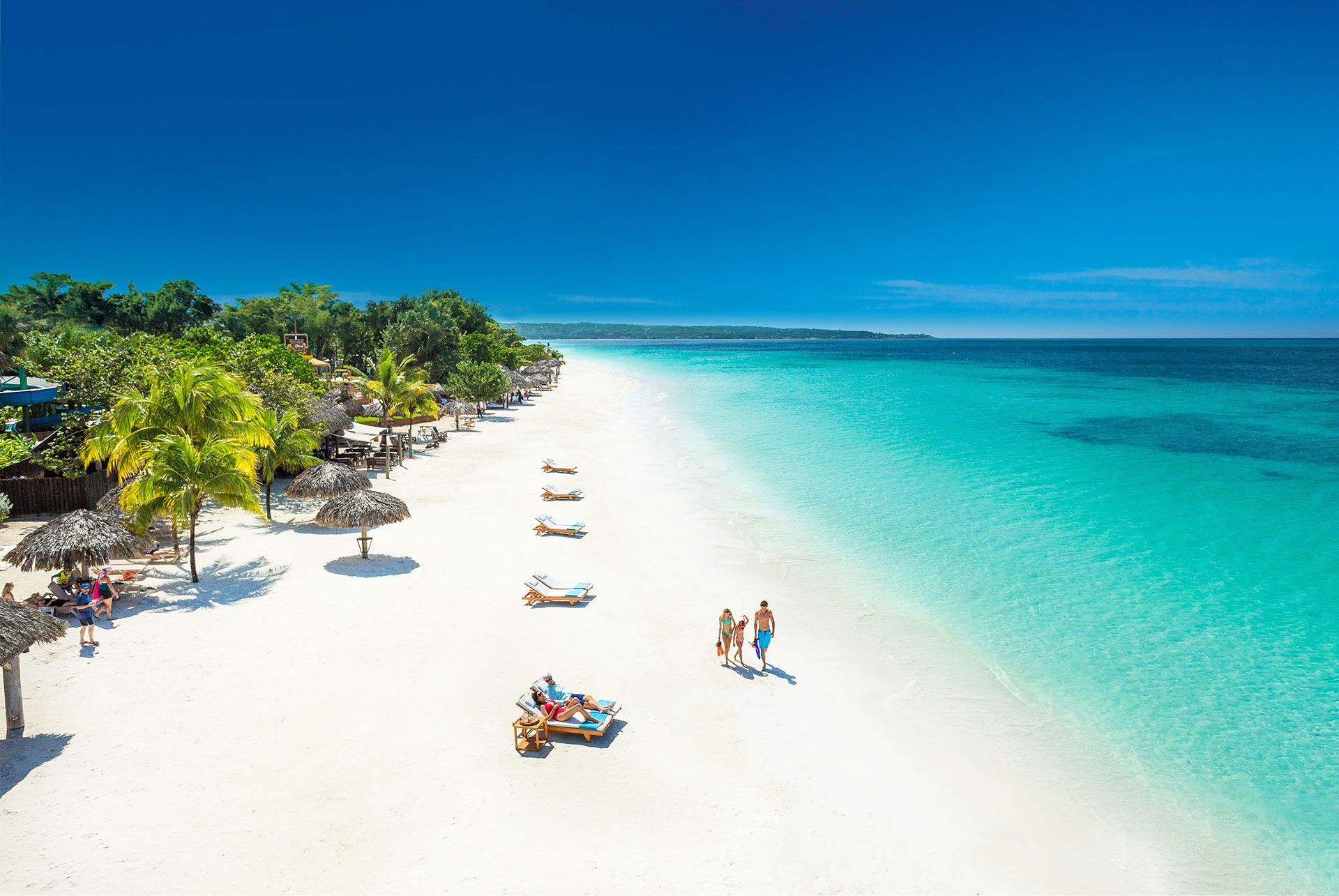 Beaches Negril Jamaica Seven Mile Beach Family Aerial