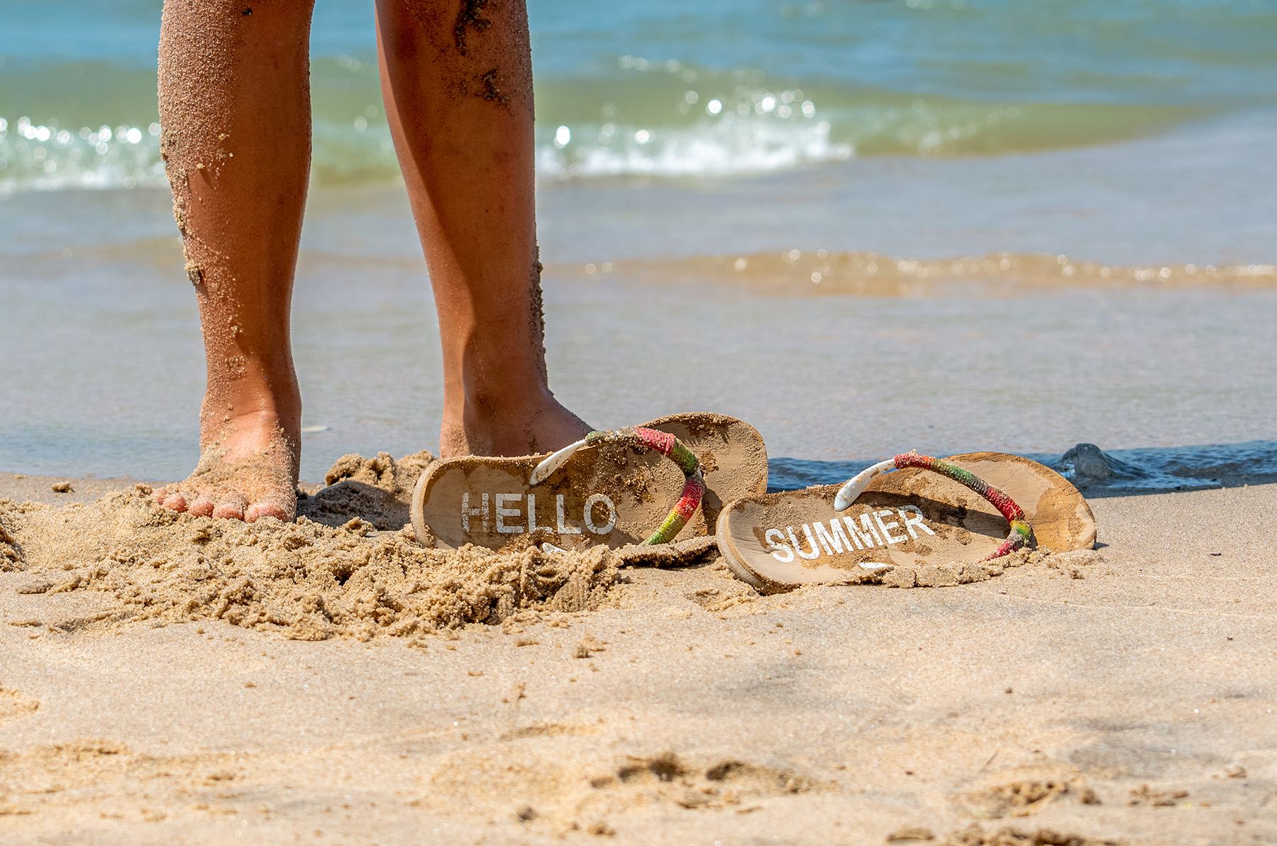 Beach Birthday Party Invitation Sandals