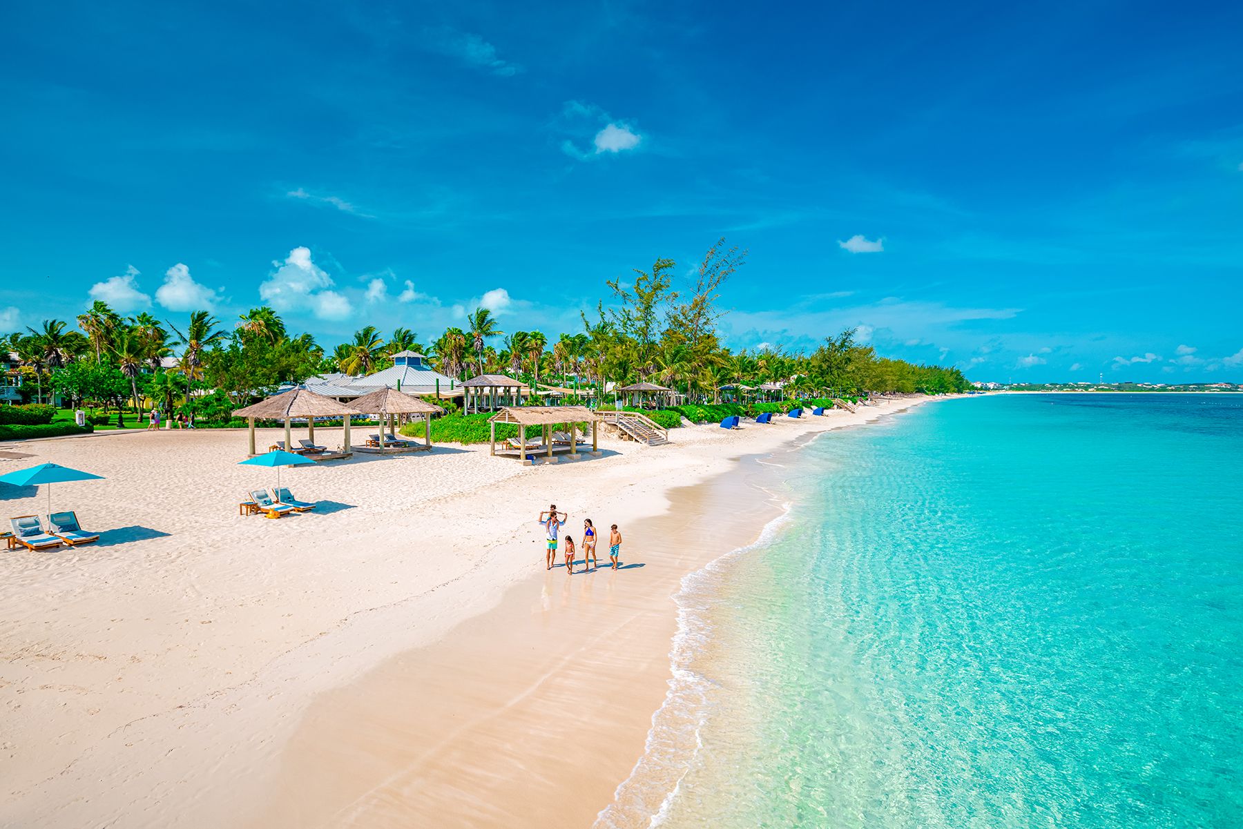 Beaches Turks Caicos Family Beach Aerial