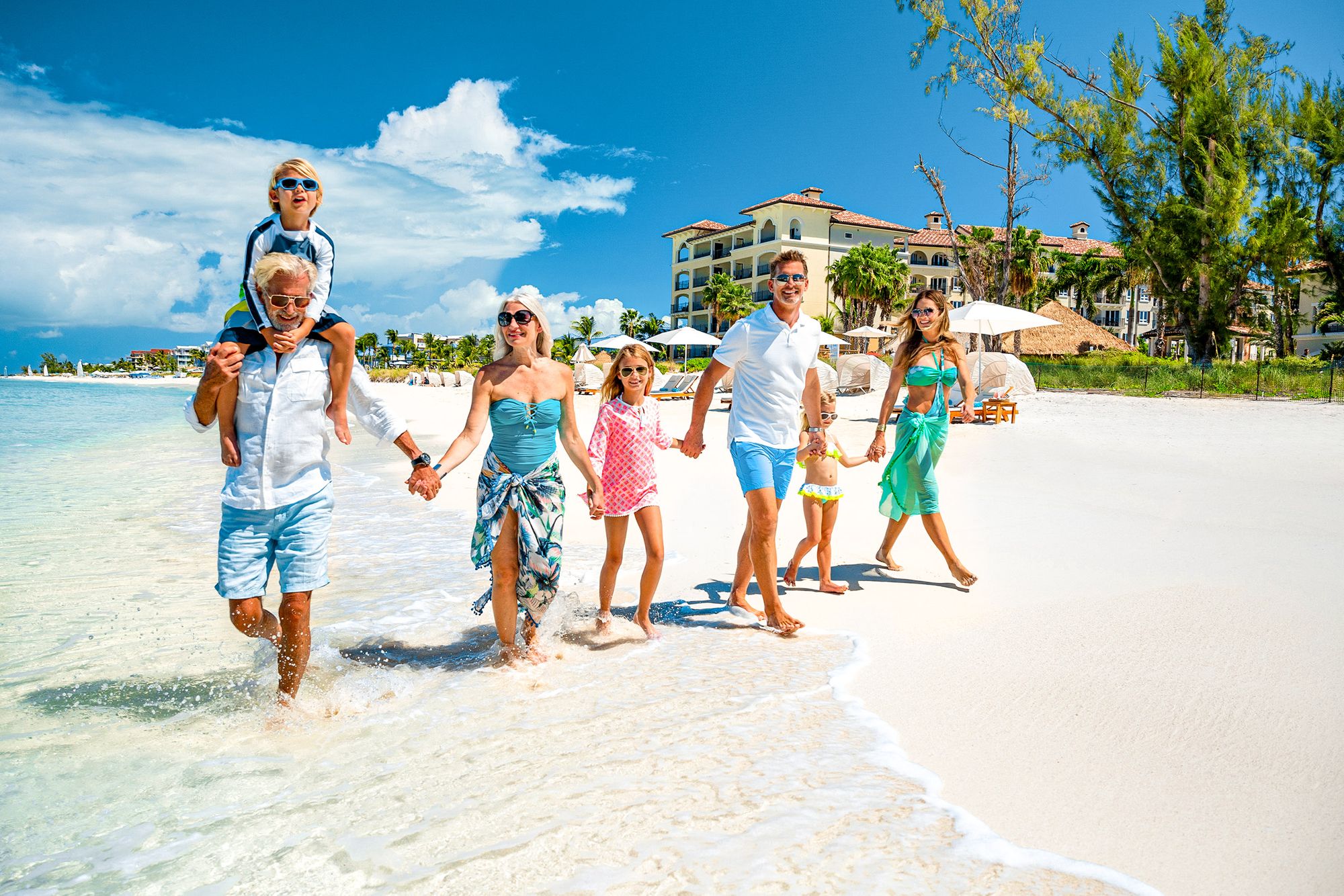 Beaches Turks Caicos Family Walk Beach