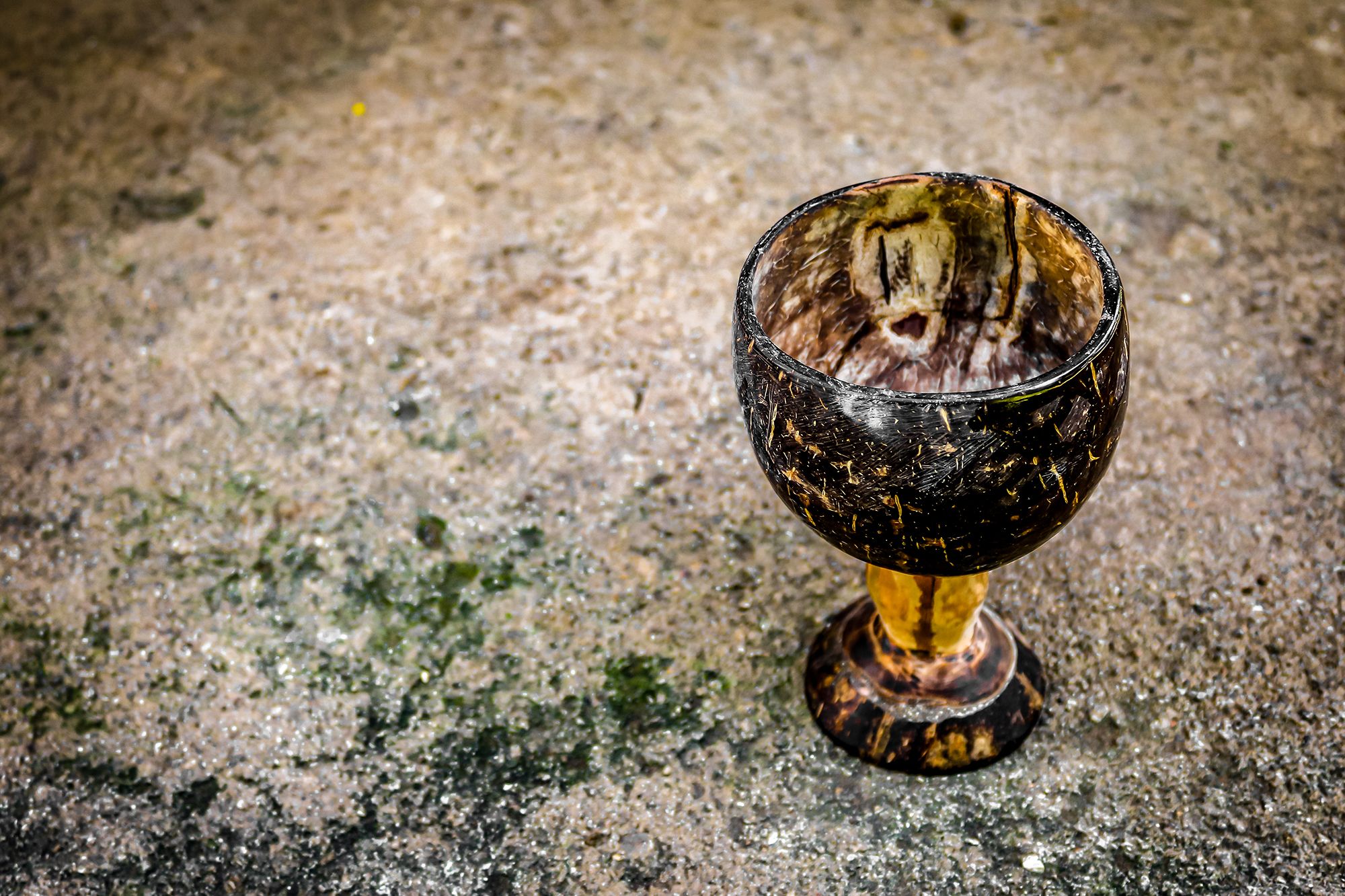 Coconut wine glasses Jamaica Souvenir