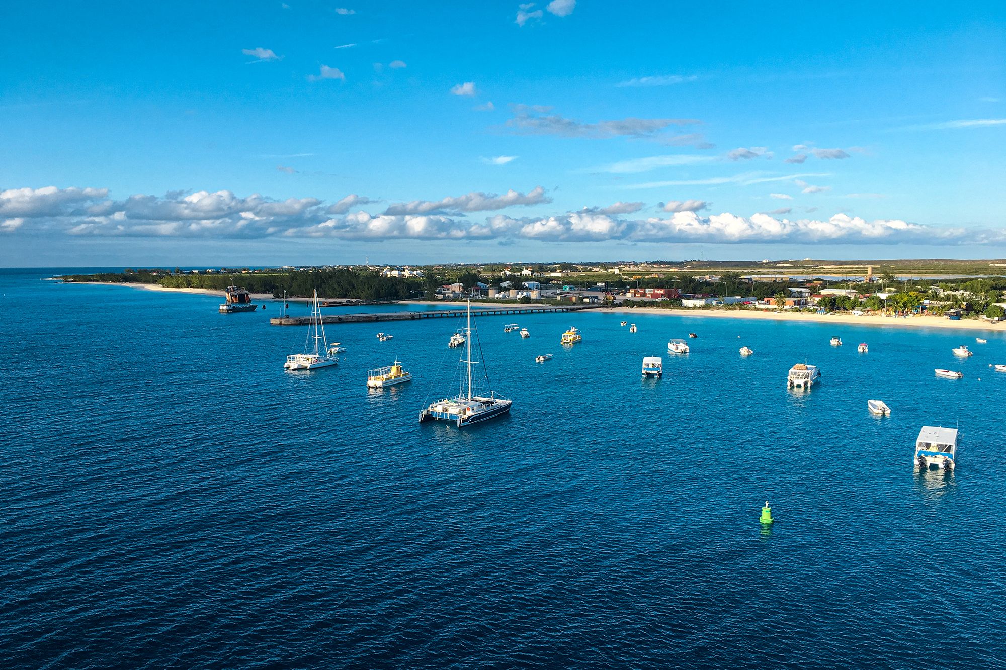 Turks Caicos Aerial Sailing Boat