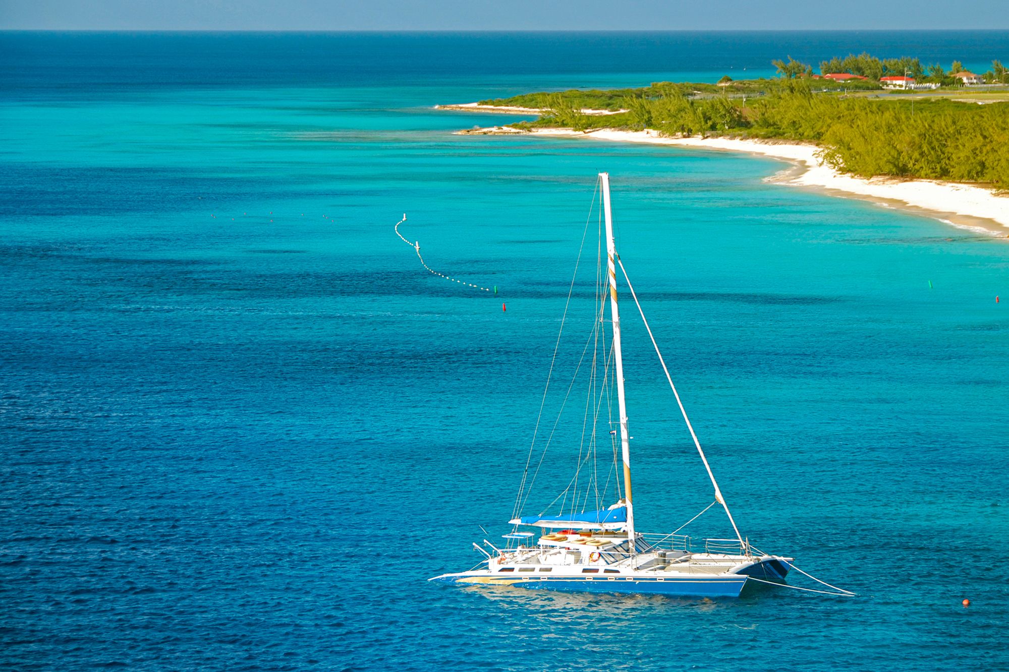 Turks Caicos Sailing Boat Aerial