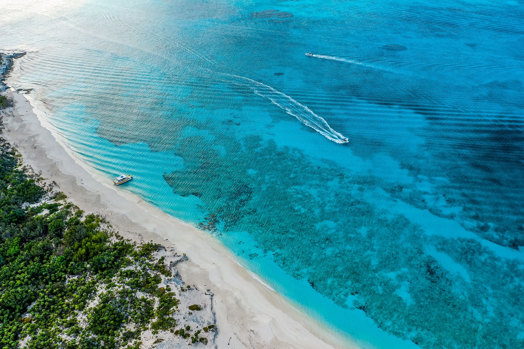 Taylor Bay Beach Turks Caicos Aerial