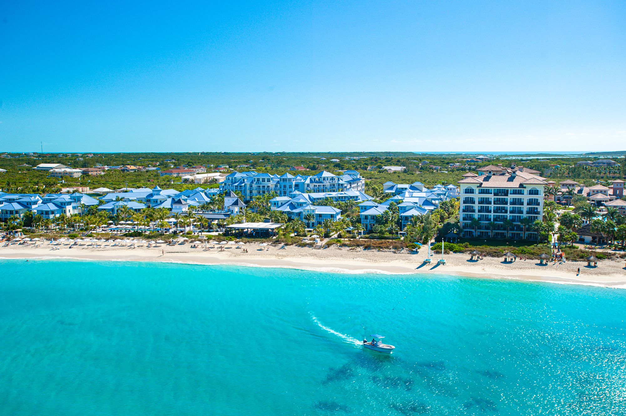 Beaches Turks Caicos Aerial view BTC