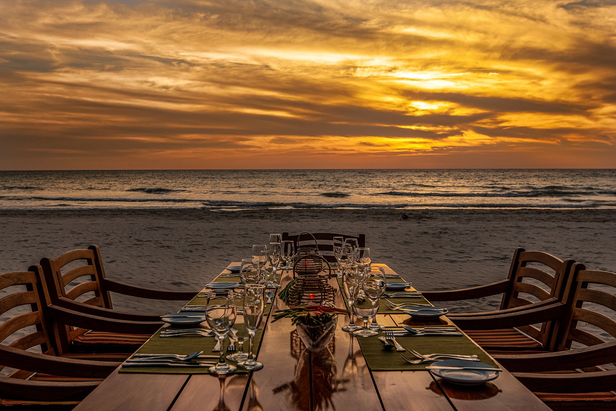 Sunset Magic Hour Family Dining Beaches Resort