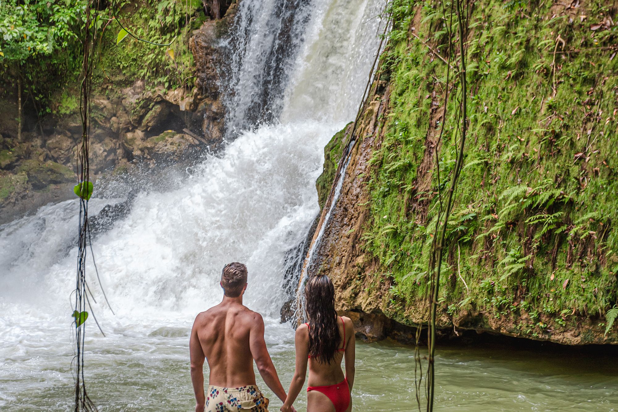 YS Falls Couple Closeup Jamaica