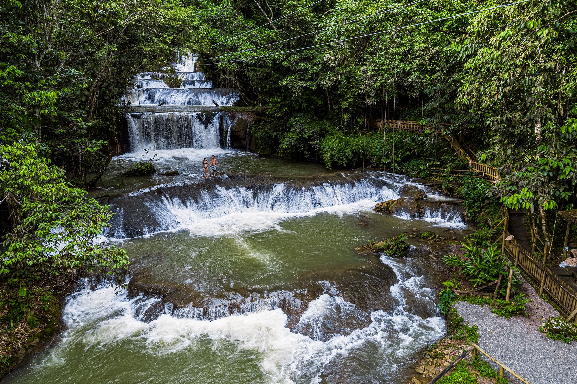 YS Falls Jamaica Aerial