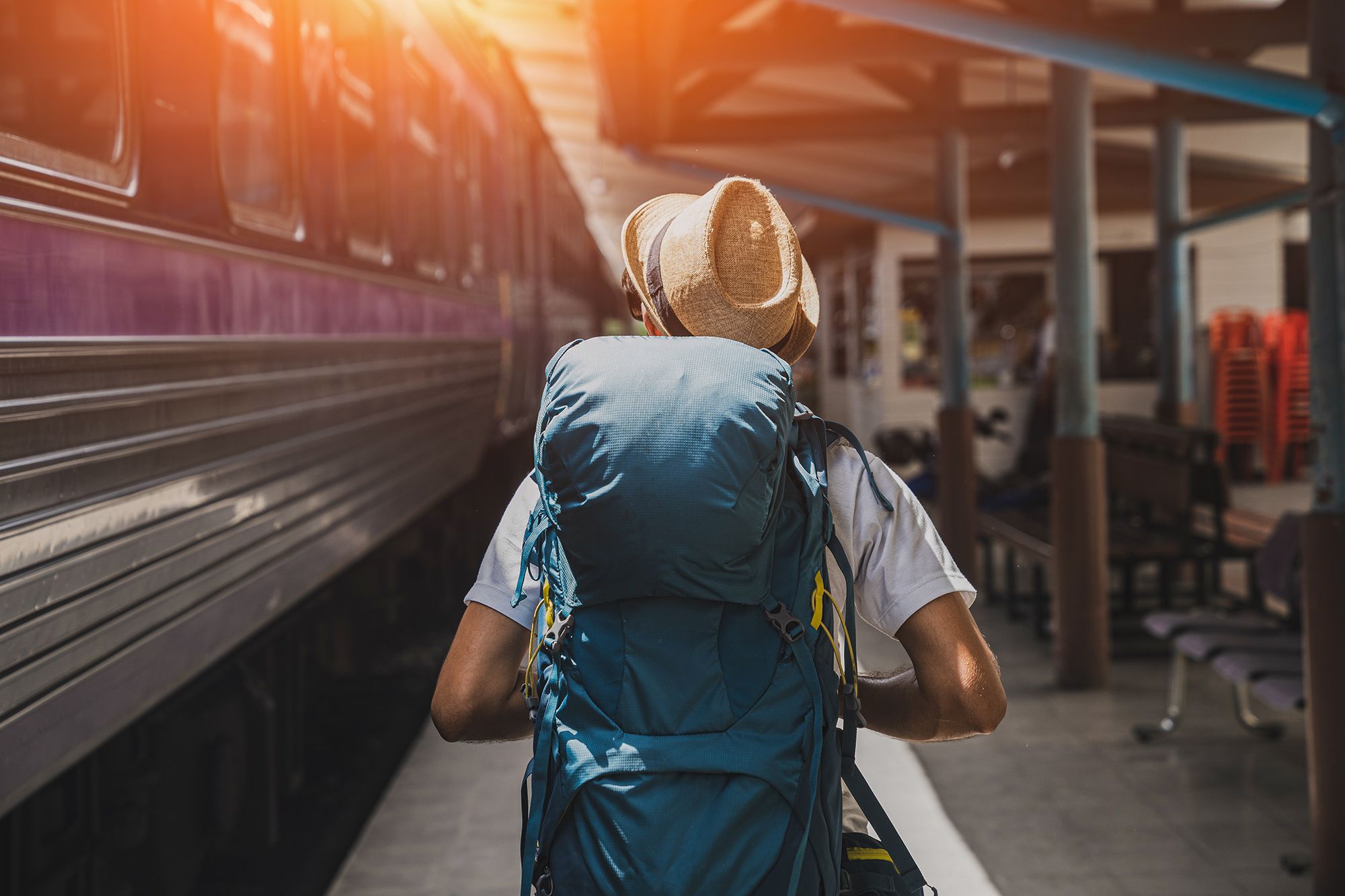 Backpacking Tour Train Station